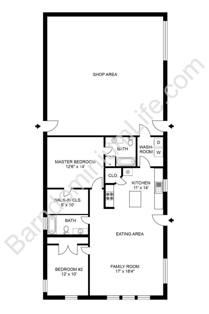 1 Level Barndominium Floor Plans: Unique and Efficient Designs