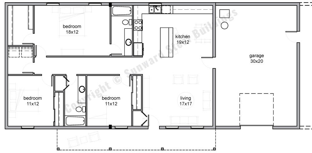 2 Bedroom 2 Bath Barndominium Floor Plans: A Comprehensive Guide