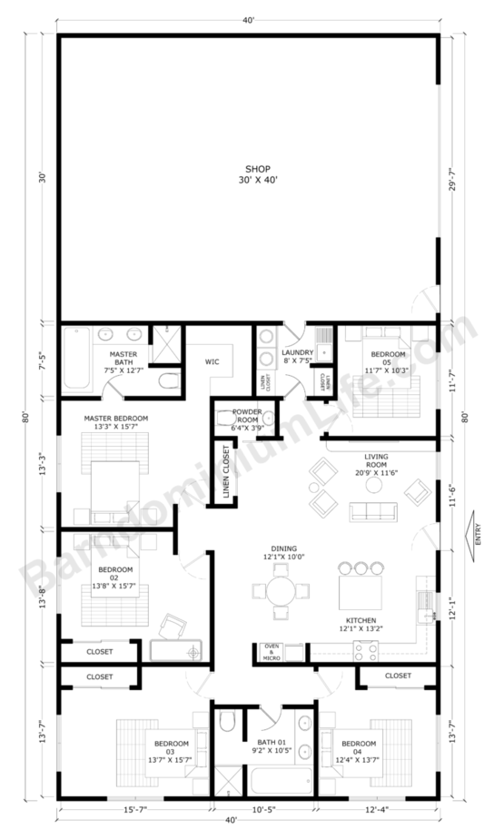 The Ultimate Guide to 40x80 Barndominium Design and Plan