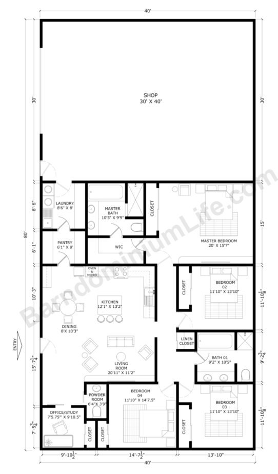 The Ultimate Guide to 40x80 Barndominium Design and Plan