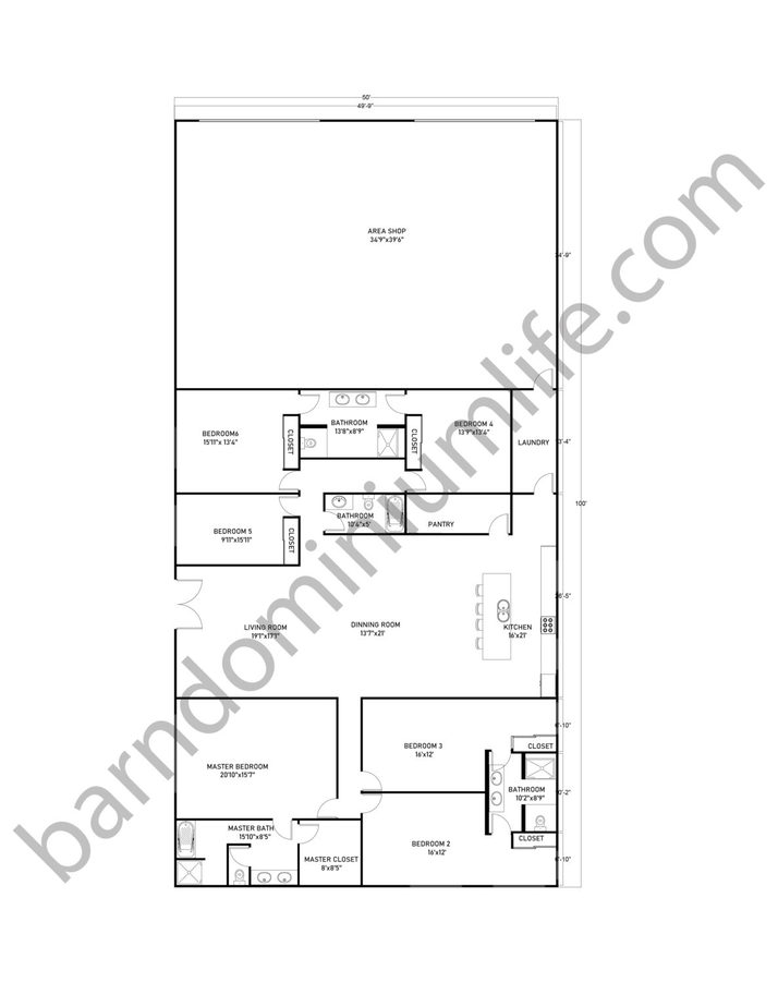 Barndominium Floor Plans 50x100: A Comprehensive Guide to Design and Planning