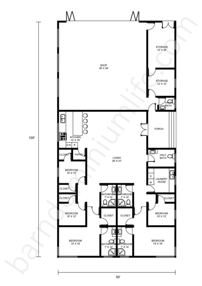 Barndominium Floor Plans 50x100: A Comprehensive Guide to Design and Planning