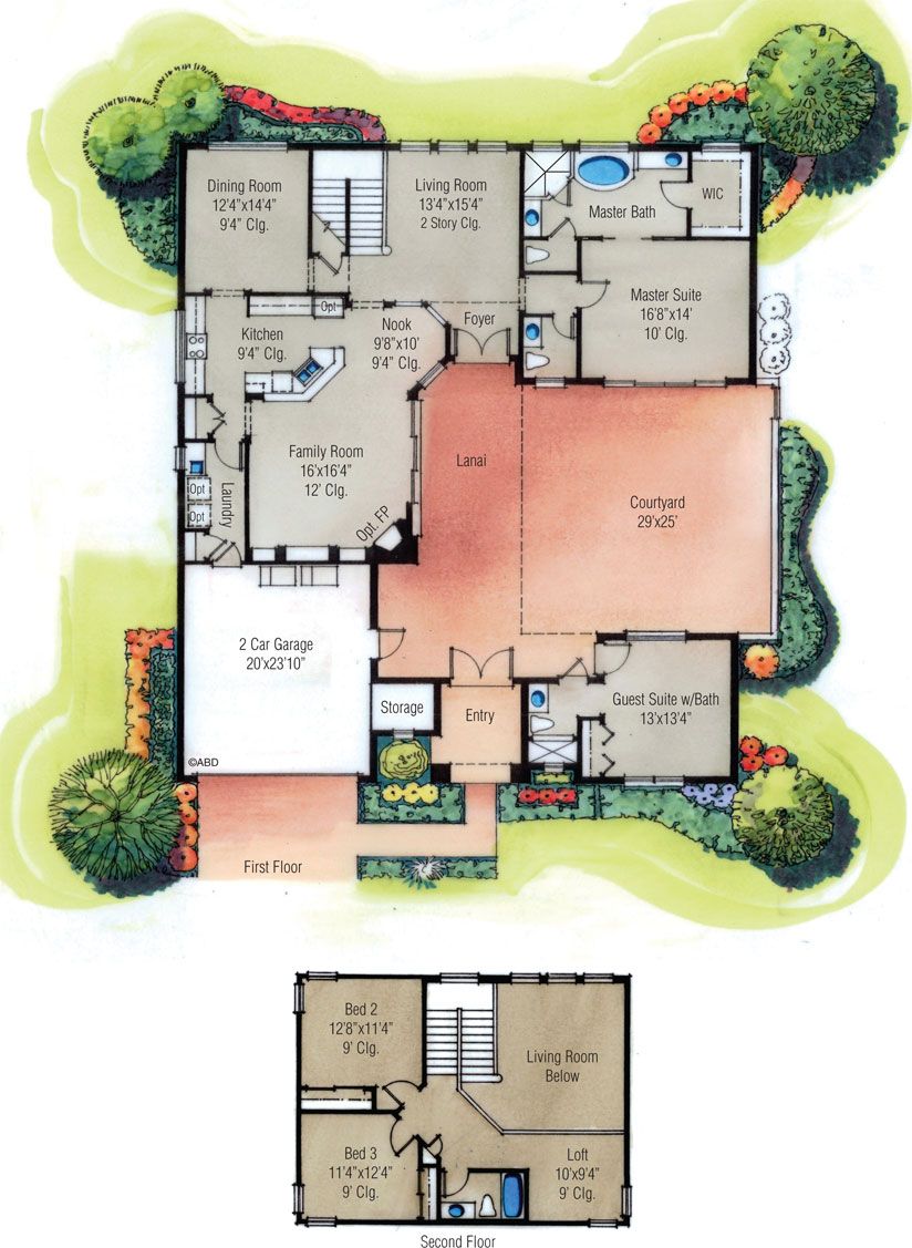 Courtyard House Plans: A Private Oasis in the Heart of Your Home