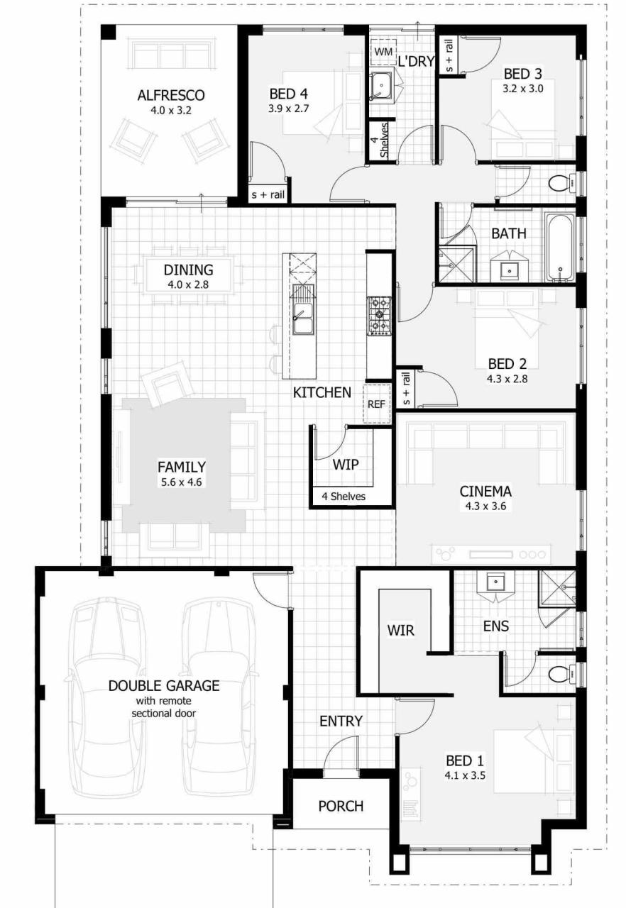 Small 4 Bedroom House Plans 1 Story: Perfect for Families and Budget-Friendly