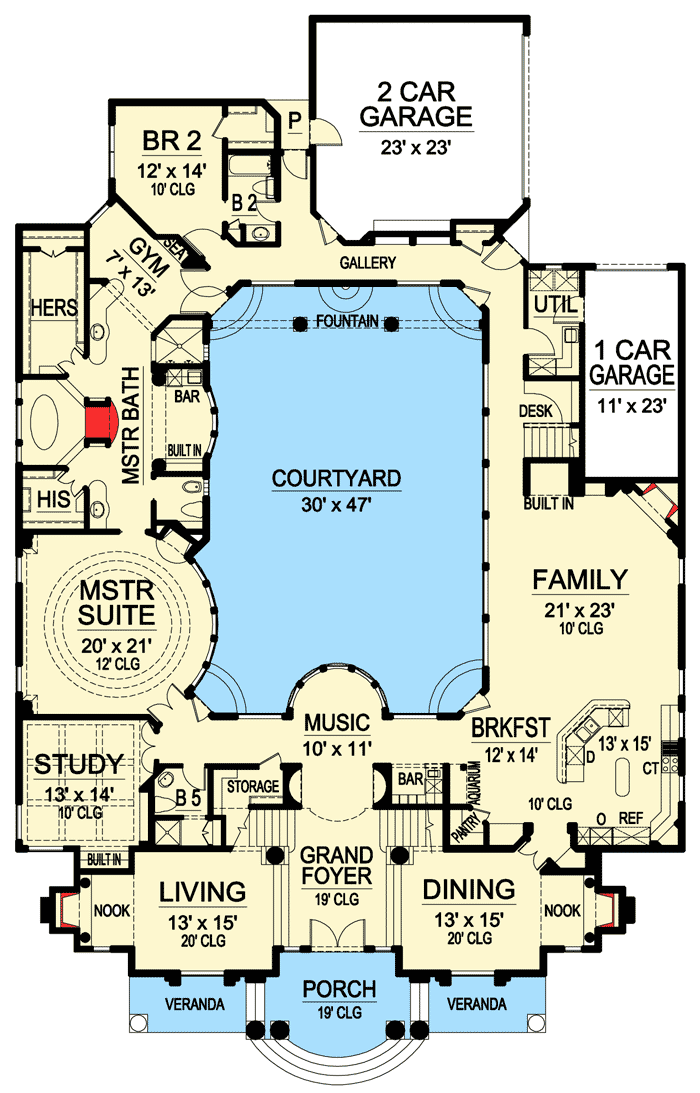 Courtyard House Plans: A Private Oasis in the Heart of Your Home