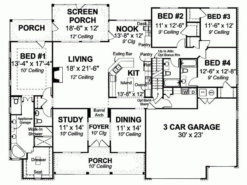 Small 4 Bedroom House Plans 1 Story: Perfect for Families and Budget-Friendly