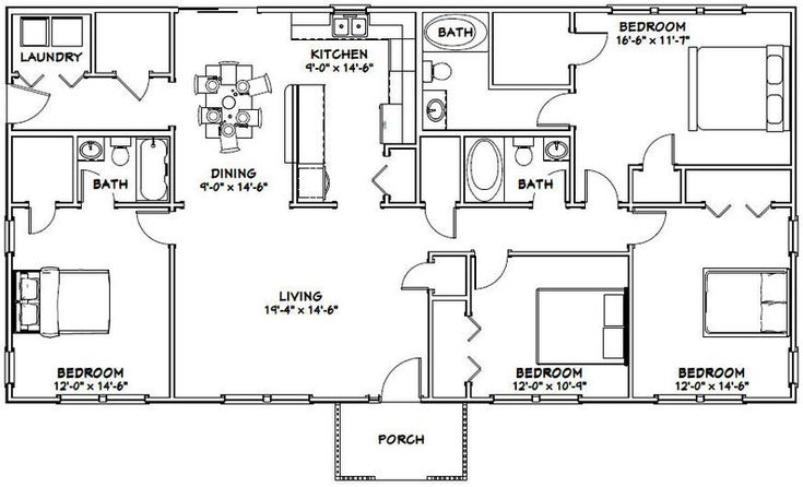 60x30 4 Bedroom House Plans: Perfect for Expanding Families