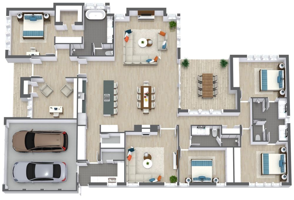 The Perfect Space: 4 Bedroom House Plans with Open Floor