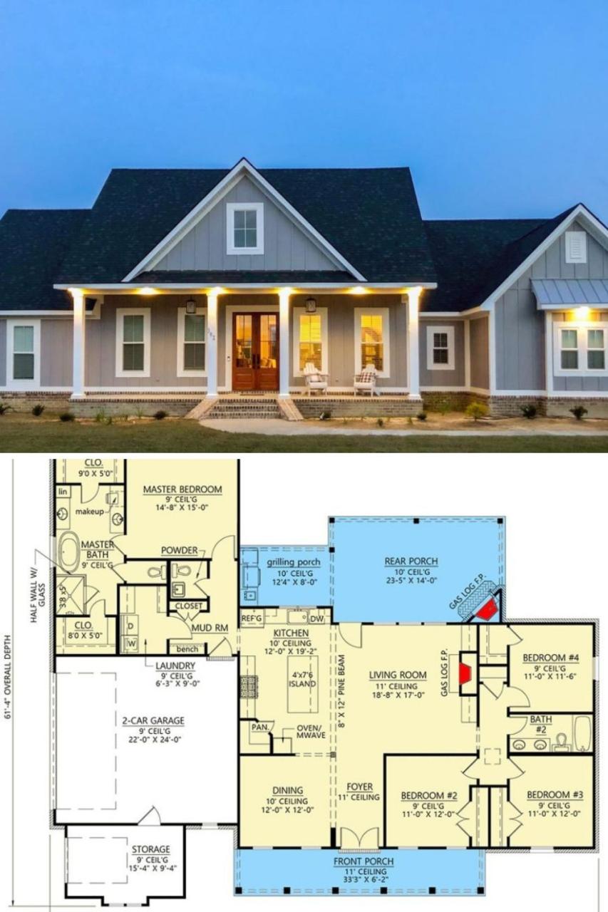 4 Bedroom House Plans with Garage in Back: The Ultimate Family Home