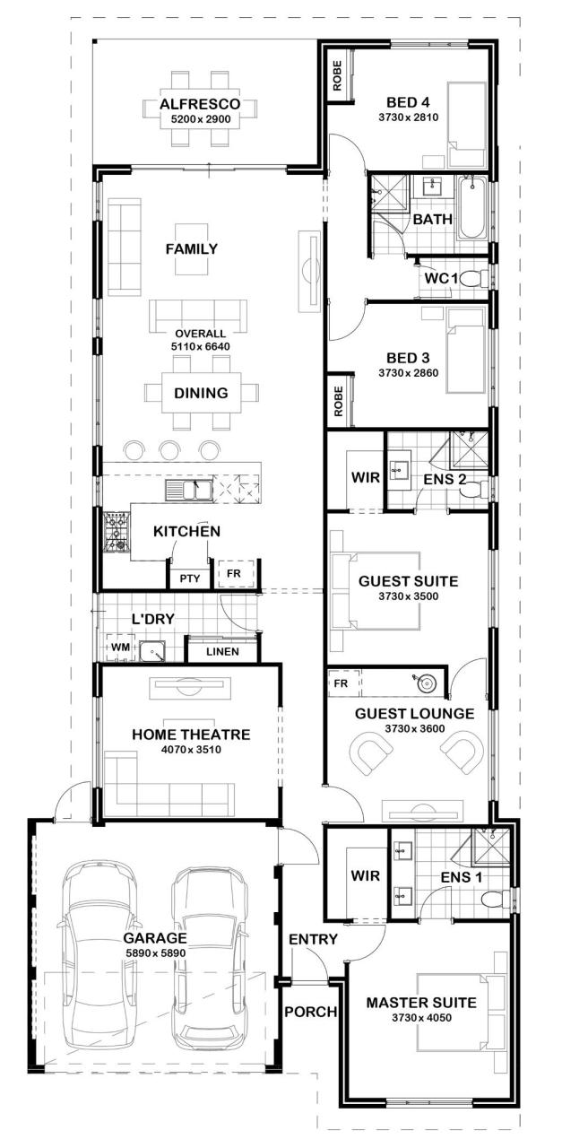 60x30 4 Bedroom House Plans: Perfect for Expanding Families