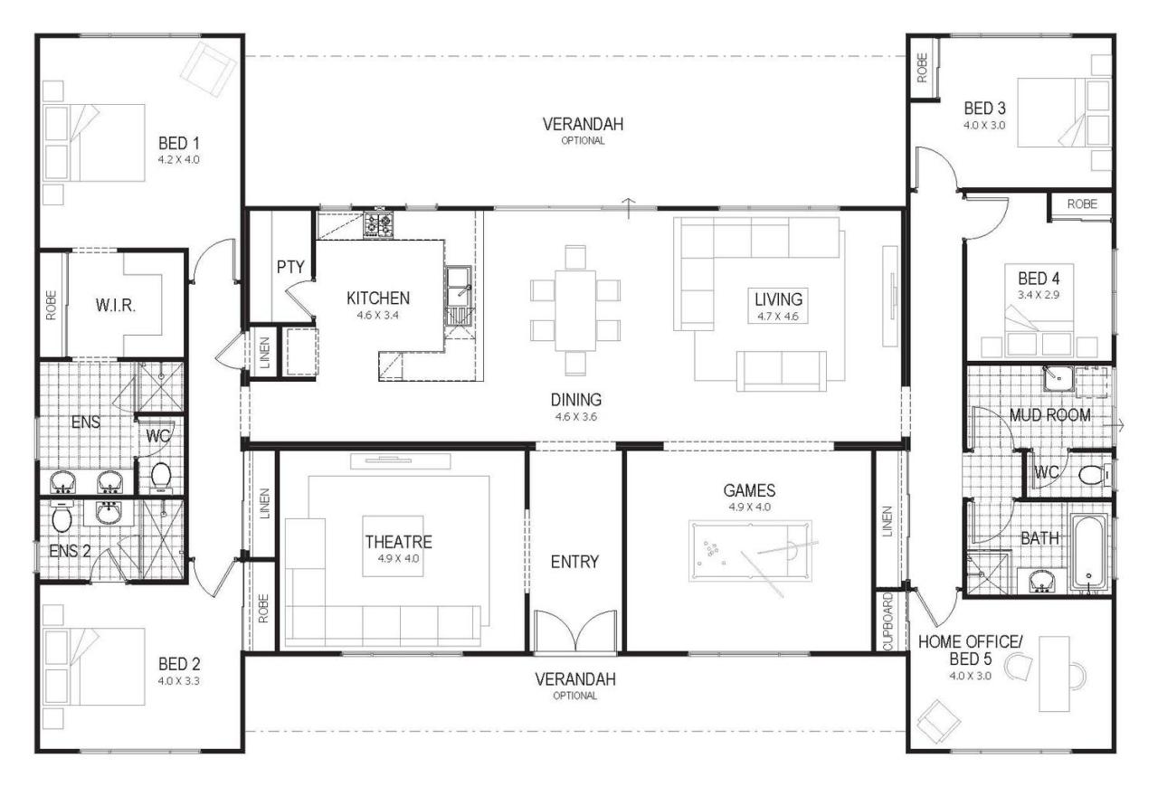 Discover the Perfect Home: 4 Bedroom House Plans U Shape