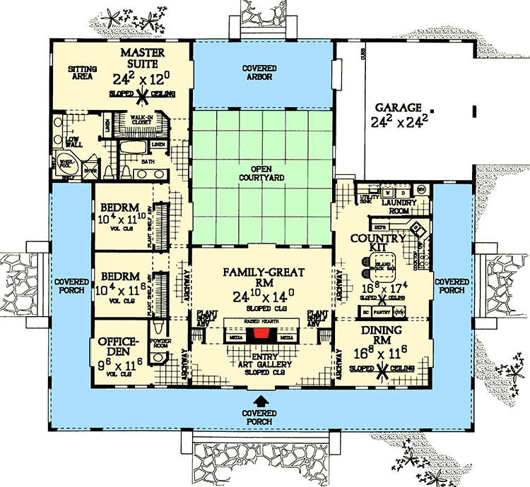 Courtyard House Plans: A Private Oasis in the Heart of Your Home