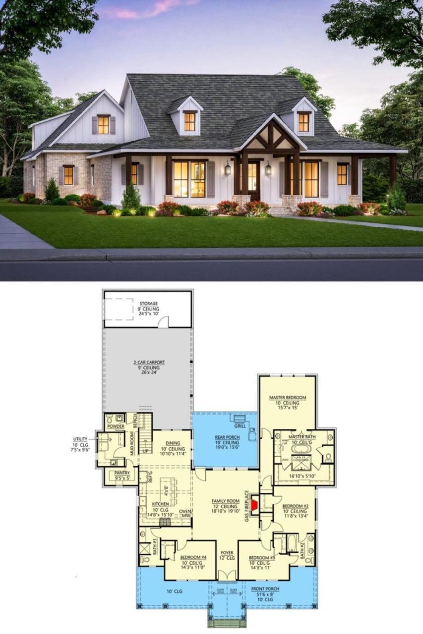 4 Bedroom House Plans with Garage in Back: The Ultimate Family Home