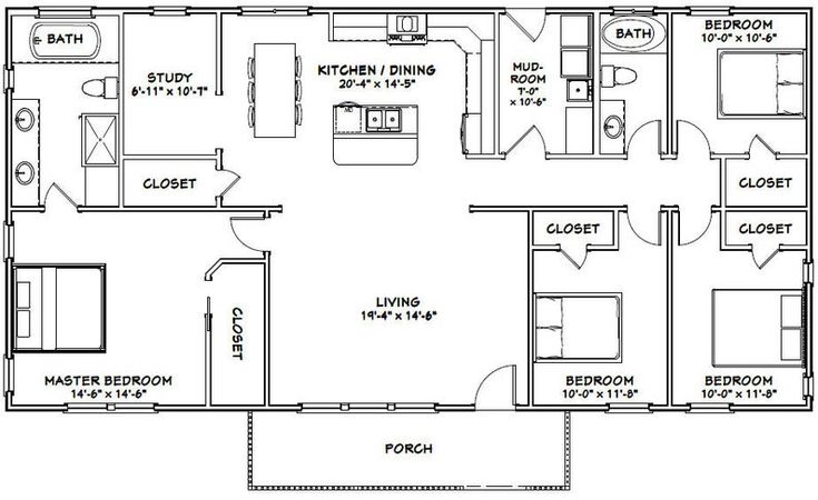 60x30 4 Bedroom House Plans: Perfect for Expanding Families