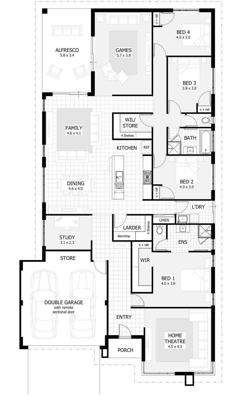 The Perfect Space: 4 Bedroom House Plans with Open Floor