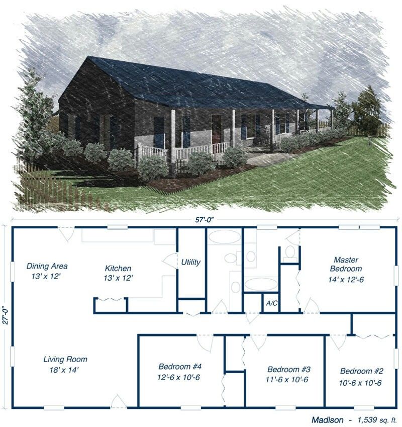 40x60 Metal House Plans: A Comprehensive Guide to 4-Bedroom Homes