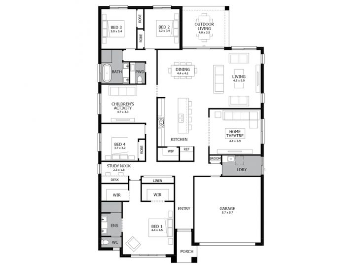 Small 4 Bedroom House Plans 1 Story: Perfect for Families and Budget-Friendly